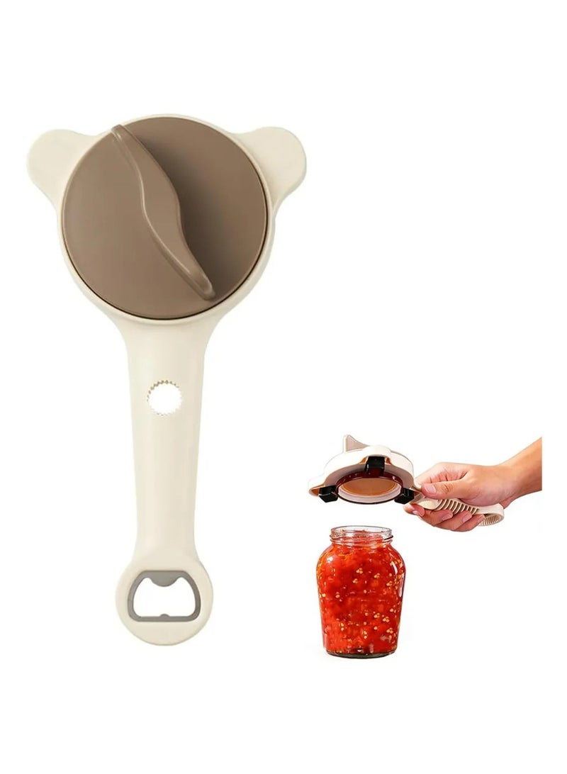 Easy-Turn Multi-Function Can Opener for All Cans, Stainless Steel Smooth-Edge Can Opener for Kitchen, Can Opener for Cans Portable 2-in-1